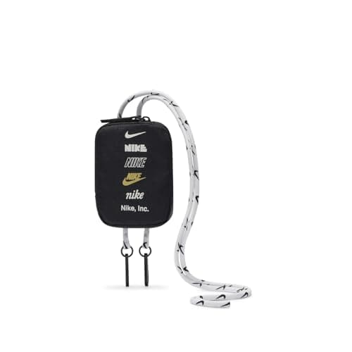 Image of NIKE Hbr Logo Lanyard Pouch (One Size) (Black/White)