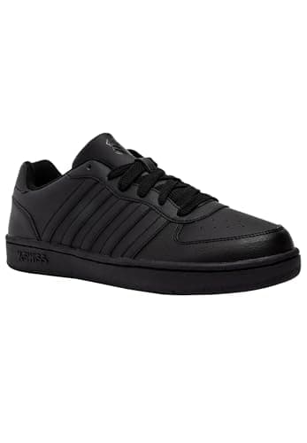 Image of K-Swiss Men's Court Cali Sneaker, Black/White, 9.5 UK