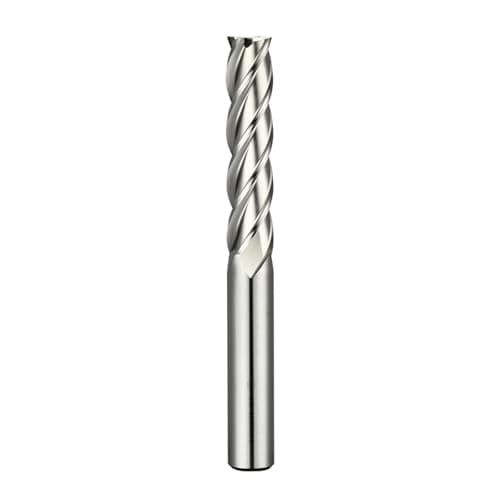 Image of 14x110mm,HSS Long Length 4 Flute End Mill, Long Reach Neck Cutter for Deep Slot Milling, Aluminum, Plastic, Single Piece, for CNC & Manual Mill DRINYOUNG (4-Flute, 14mm Extended)
