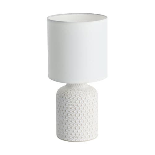 Image of EGLO Bellariva 1-Light Crème and White Table Lamp 97773