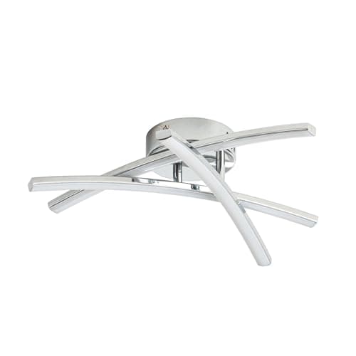 Image of firstchoicelighting Modern Integrated LED Ceiling Light Fitting Chrome Flush Style Low Energy