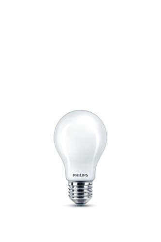Image of Philips LED Premium Classic A60 Frosted Light Bulb 2 Pack [E27 Edison Screw] 60W, Cool White 4000K, Non Dimmable