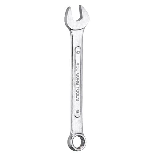 Image of sourcing map Metric Combination Wrench 9mm Open End & 15-Degree Offset 12-Point Box End Double Ended Wrenches Spanners Tools for Household Automotive Machinery DIY Repair