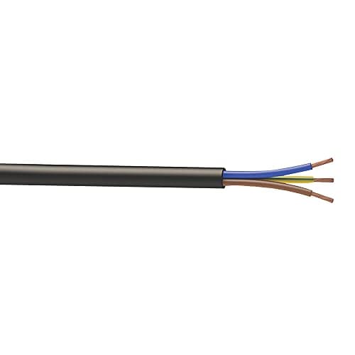 Image of 3 Core Round Black Flex Flexible Cable 0.75 MM - 1 metre Cut Length