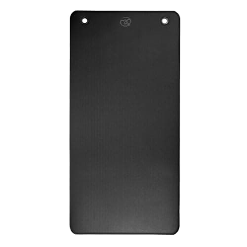Image of Fitness Mad Club Aerobic Exercise Mat with Eyelets | Studio Quality Vinyl Ant-Slip Fitness Mat | Multipurpose for All Sports | 2 Colours, 100cm x 50cm x 9.5mm