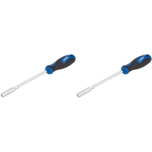 Image of Draper 63498 Soft Grip Nut Spinner, 7 mm Size, Blue (Pack of 2)