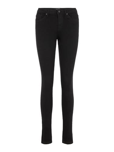 Image of VERO Moda Womens Vmtanya Mr Piping Vi120 Noos Skinny Jeans, Black (Black Black), M UK