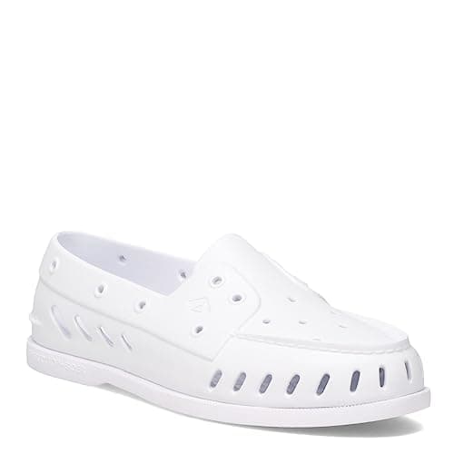 Image of Sperry Men's, Authentic Original Float Cozy Boat Shoe, White, 4