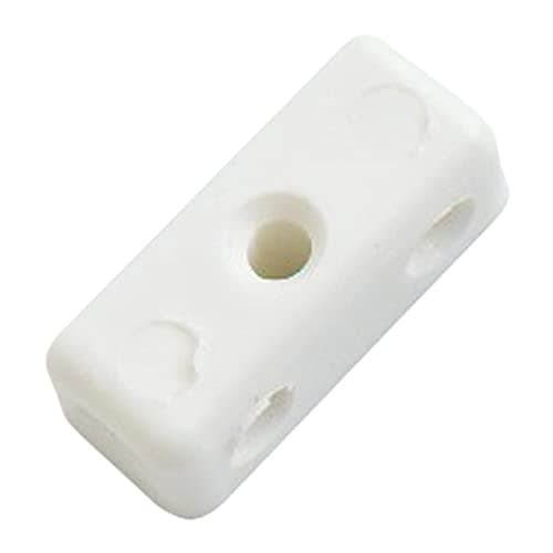 Image of Merriway BH03650 (10 Pcs) White Modesty Block Wood & Furniture Jointing Connector - Pack of 10 Pieces
