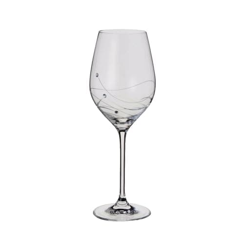 Image of Dartington Crystal Glitz Wine Glass, Set of 2 | All Purpose Wine Glass Embellished with Crystals