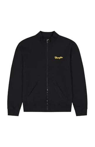 Image of Wrangler Men's Funnel Neck Zip Sweatshirt, black, XL