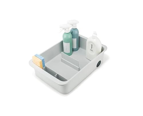 Image of Joseph Joseph CupboardStore 2-tier Easy Access Wheeled Storage Caddy, Under Sink Kitchen Organiser, Recycled Plastic