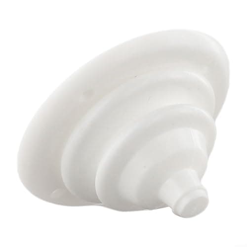 Image of Marine-Grade Rubber Grommet for Cable Pass-Through on Boats Cone Shaped Gland with Retaining Ring 105mm Outer Diameter (White)