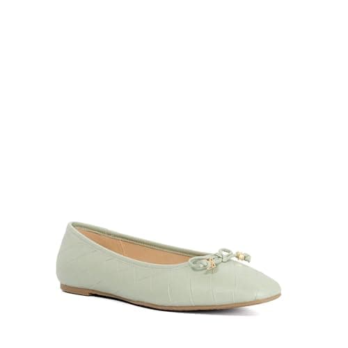 Image of Dune London Ladies HAMPERS Quilted Ballet Flats Size UK 6 Ballet Pumps Green