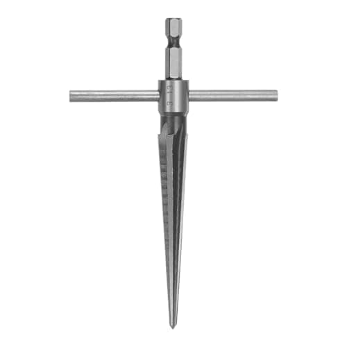 Image of sourcing map T Hand Tapered Reamer Tool 1/8"-1/2" (3-13mm) 6 Fluted Chamfer Bridge Pin Hole Handheld Metal Taper Reamers with T-Handle for Woodworker Guitar Luthier Deburring Tools