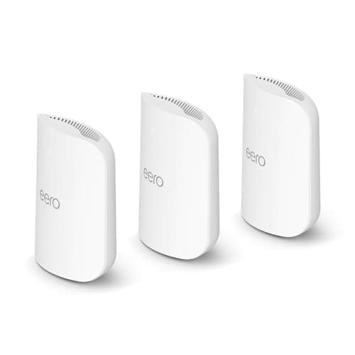 Image of Amazon eero Pro 7 tri-band mesh Wi-Fi 7 router (newest model) – Supports internet plans up to 5 Gbps, Coverage up to 560 m², 3-pack