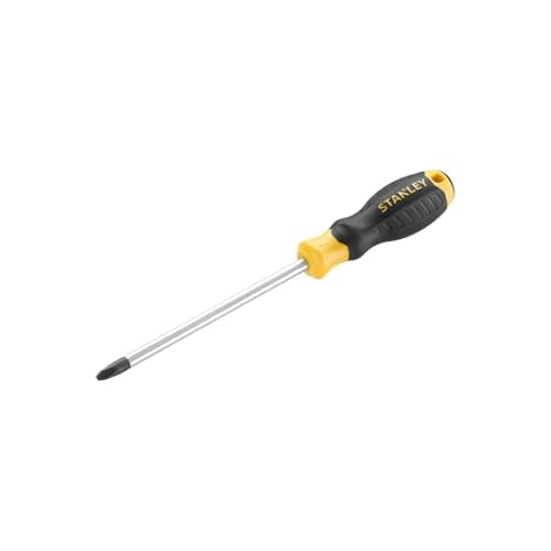 Image of Stanley Cushion Grip™ Screwdriver Phillips Tip PH3 x 150mm, Made from high-Strength, Chrome Vanadium Steel with Strong Magnetic Black Oxide tip