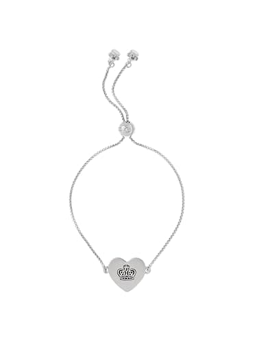 Image of Juicy Couture Reversible Heart Adjustable Bracelet for Women (Silver)
