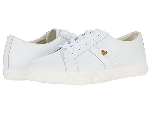 Image of Lauren Ralph Lauren Janson II Action Leather Sneaker, Rl White, 3 UK