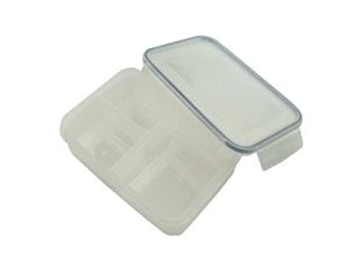 Image of Addis 1.1 Litre Clip and Close Rectangular Food Storage Container with Insert, Clear
