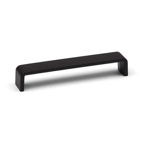 Image of 160mm Matt Black Cabinet Handle Square D Cupboard Door Drawer Furniture Pull