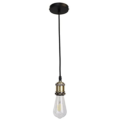 Image of Hudi Fyier E27 Vintage Retro Pendant Light Chandelier Antique Edison Lamp Base 110-250V Copper Socket Adapter (Green Bronze)