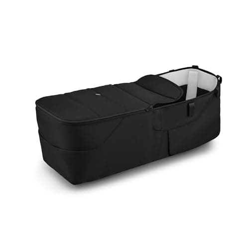 Image of Bugaboo Donkey 6 Twin Bassinet Fabric Set, Converts Your Donkey 6 Double Pram into a Twin Pushchair for Newborn and Toddler, Side-by-Side Design, Easily Convertible, Heritage Black