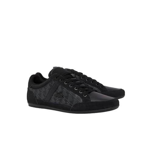 Image of Lacoste Men's Chaymon Trainers, Black and Grey, 44 EU, Black and Grey, 9.5 UK