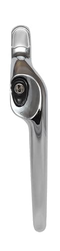 Image of ERA Maxim Offset Locking Window Handle Right Hand Polished Chrome | PVC Windows Handle Replacement | Silver Chromed Handle