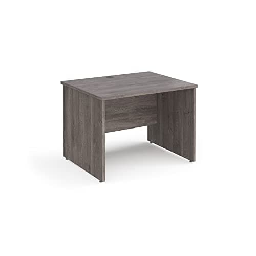 Image of Mr Office Maestro 25 straight desk 800mm deep - panel end leg, Grey oak, 1000