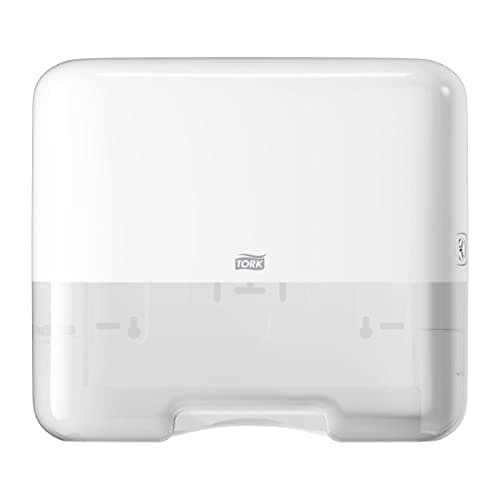 Image of Tork Singlefold/C-Fold Mini Hand Towel Dispenser 553100 - H3 Paper Towel Dispenser - Slim, White