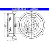Image of ATE 24.0220-3035.1 Brake Drums