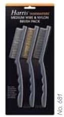 Image of Harris Taskmasters - Medium Wire & Nylon Brush Pack