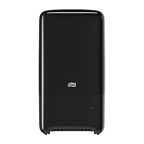 Image of Tork Twin Mid-size Toilet Paper Roll Wall Mounted Dispenser Black T6, High Capacity, Elevation Range, 557508