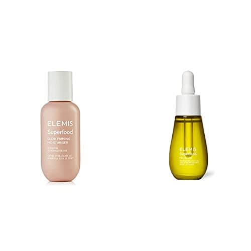 Image of ELEMIS Superfood Glow Priming Moisturiser, Lightweight Face Cream for Smooth and Radiant Skin & Superfood Facial Oil, Nourishing Face Oil Formulated with 9 Antioxidant-Rich Superfoods