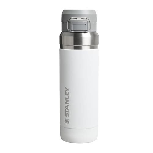 Image of STANLEY 1913 Quick Flip Stainless Steel Water Bottle 1.06L - Keeps Cold For 18 Hours - Leakproof - BPA-Free Thermal Flask - Dishwasher Safe - Cup Holder Compatible - Frost