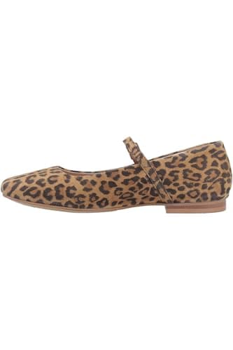Image of Hush Puppies Female Pasha Suede Ballerina, Tan, 5