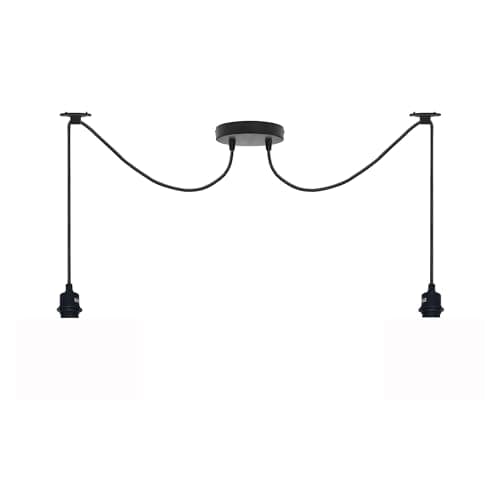 Image of LEDSone 2 Head Spider Pendant Light E27 Lamp Holder 2M Adjustable Ceiling Hanging Light Modern Industrial Fixture for Kitchen, Bedroom, Living Room, Cafe & Restaurant