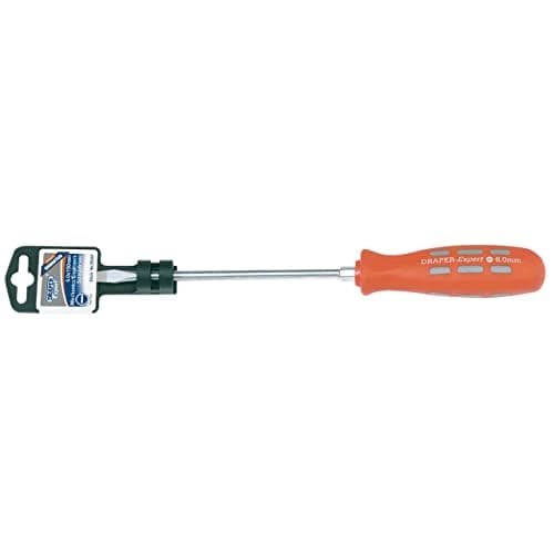 Image of Draper 55487 Expert Plain Slot Flared Tip Mechanics Screwdriver, 6mm x 150mm , Blue