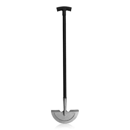 Image of FLORVO Garden Tools | Carbon Steel Lawn Edging Border Cutter & Garden Edging Grass Cutter | Half Moon Lawn Edger & Edge Trimmer with Head Step | T Handle 91cm