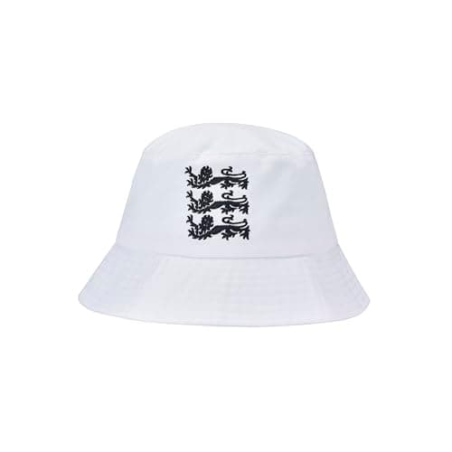 Image of Buckets of Hats Lions Traditional England Bucket Hat for Football and Cricket Supporters, White