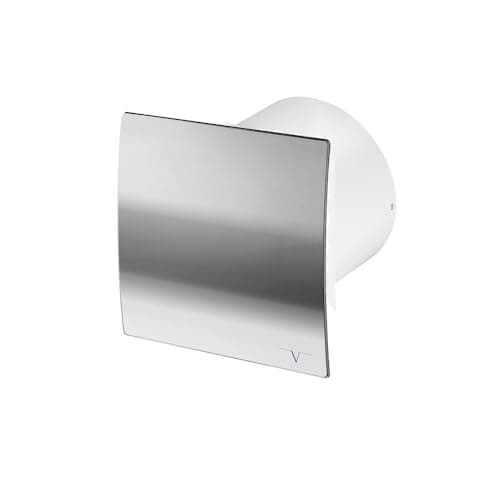 Image of NWT Direct Chrome 100mm Turbo Bathroom Extrator Fan With Timer IPX4 Wall Ceiling Fan Fast Flow Energy Effecient