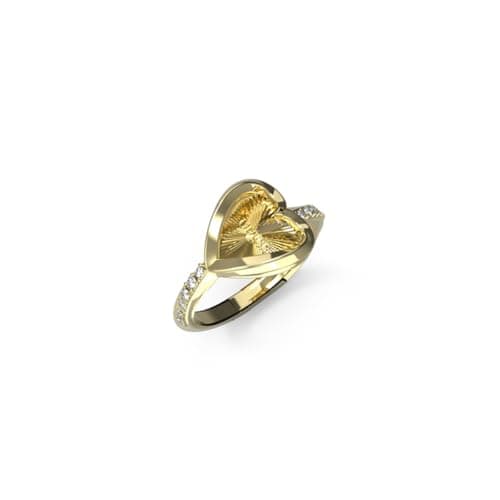 Image of GUESS Jewellery Ring Mon Amour - Jubr04614jwyg54 / S: 54,00