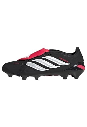 Image of adidas Unisex Predator League Fold-Over Tongue Firm Ground Football Boots, core Black/FTWR White/Lucid red, 8 UK