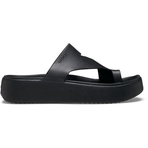 Image of Crocs Women Sandal,Getaway Platform Toe Loop,Black,7 UK Women