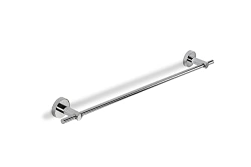 Image of Croydex Flexi-Fix Romsey Towel Rail with Zinc Alloy Construction, Chrome, Silver