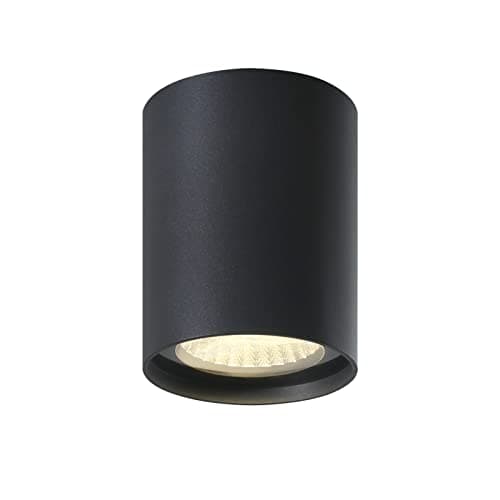 Image of DAWALIGHT Spot Lights Ceiling Surface Mount Downlight LED 7W 3000K Warm White IP65 Waterproof Round Cylinder Style Light for Living Room Bathroom Hallway Lounge Hotel Bedroom Kitchen, Dark Grey