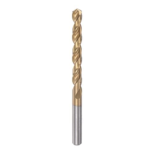 Image of sourcing map Twist Drill Bit 8.1mm Titanium Coated (HSS-E) M42 High Speed Steel 8% Cobalt Straight Shank for Stainless Steel Aluminum Alloy Metal