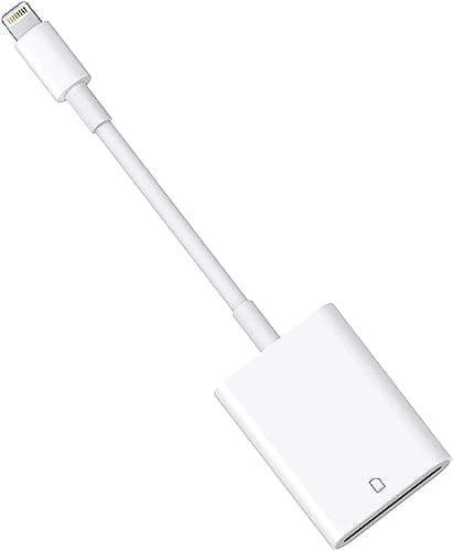 Image of Apple MFi Certified Lightning to SD Card Camera Reader for iPhone/iPad - Plug and Play SD Card Reader Memory Card Reader Trail Camera Viewer Adapter for iPhone 14/13/12/11/XS/XR/X/8
