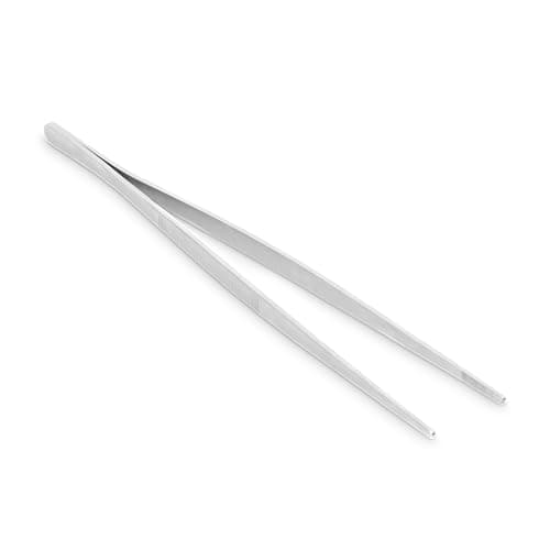 Image of Weber Tongs (30cm), made of stainless steel, ideal for turning delicate grill food such as asparagus, shrimp, mussels, or vegetables - Silver (6208)